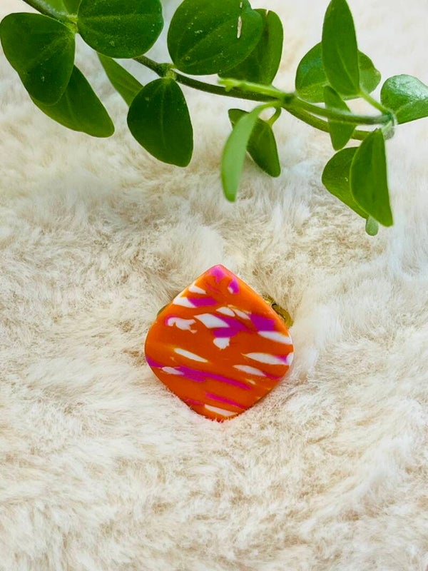 Ring oranje/roze