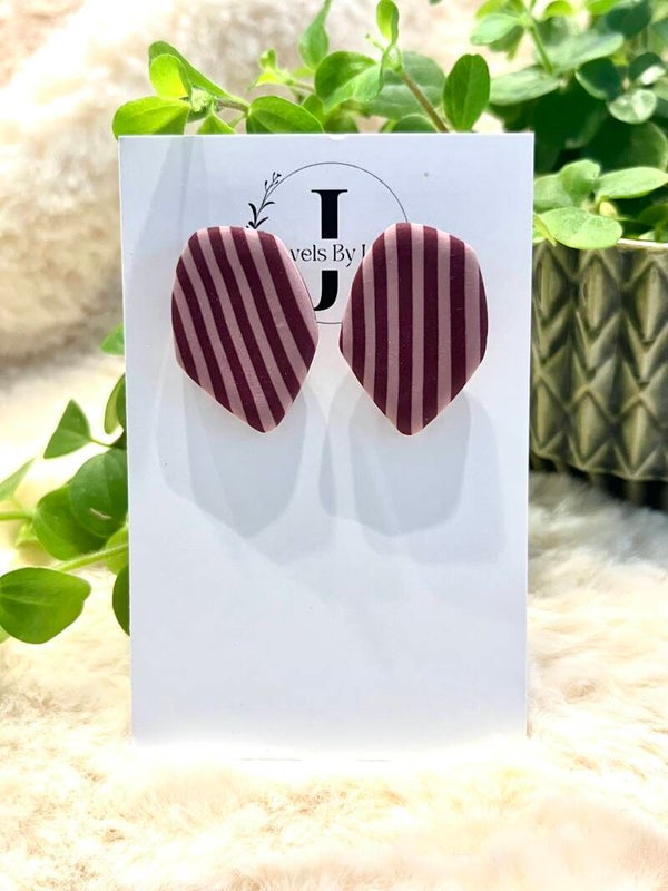 Nora burgundy streepjes