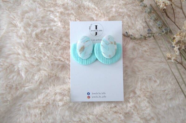 Isabelle marmer mint groen