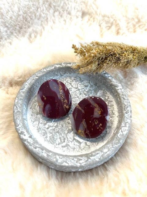 Lena burgundy marmer