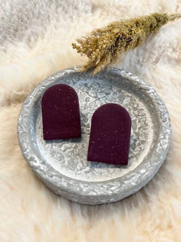 Lucie burgundy met bladgoud