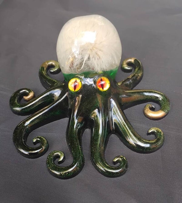 Octopus fleur de pissenlit vert et or