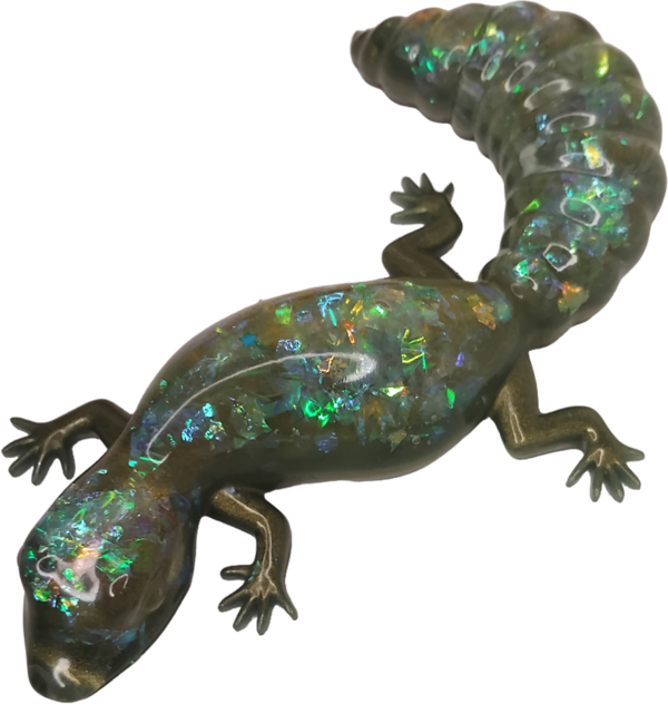 Gecko holographique holo verte