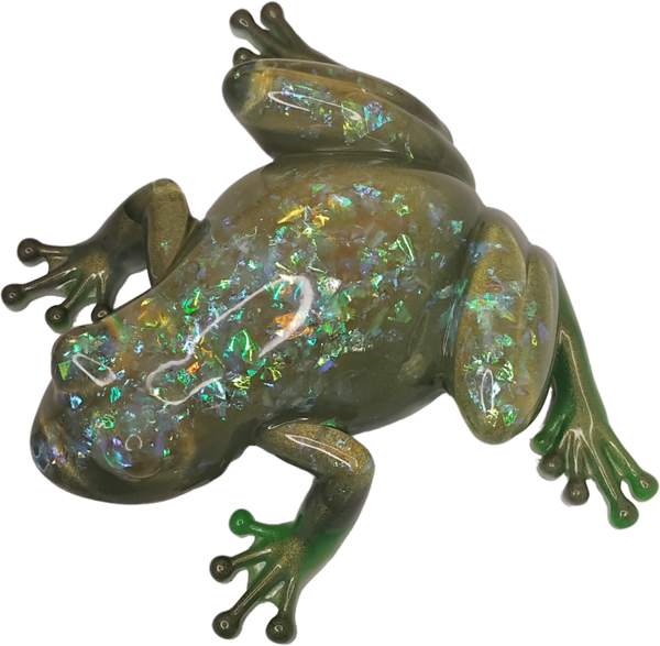 Grenouille holographique verte