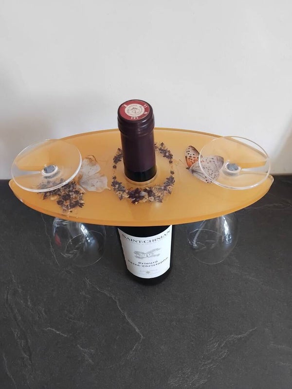 Support bouteilles et verres Papillons