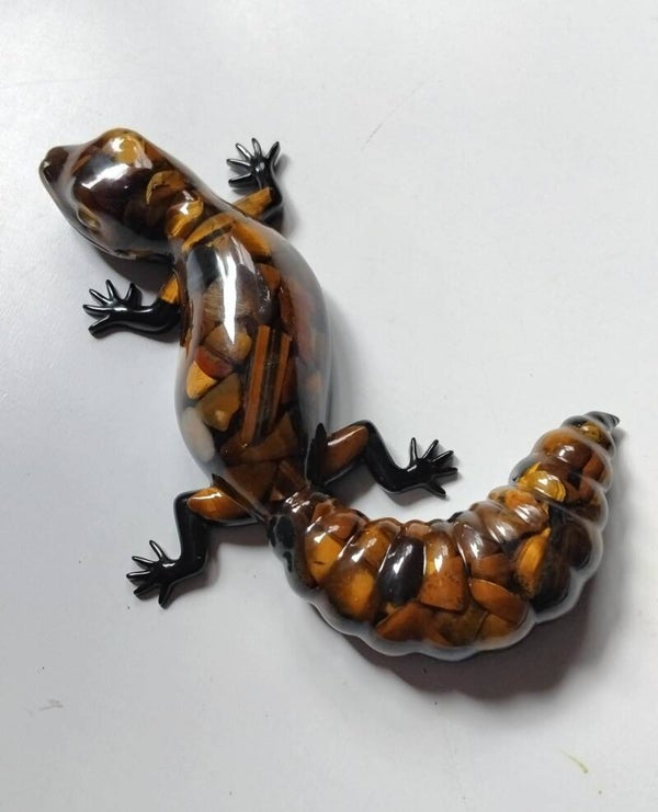 Gecko pierres œil de tigre