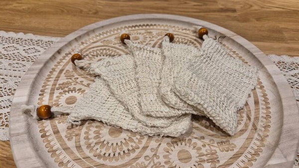 Das Seifensäckchen für ein mildes Hautpeeling.