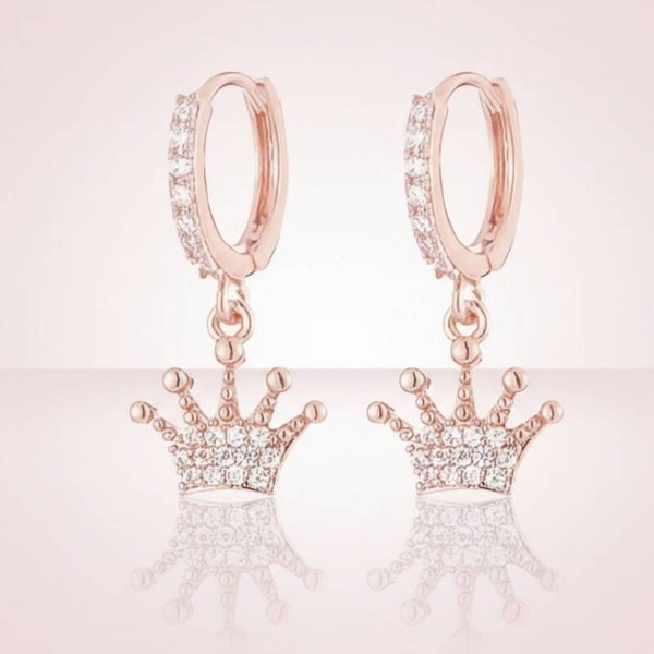 Pendientes argollas de corona