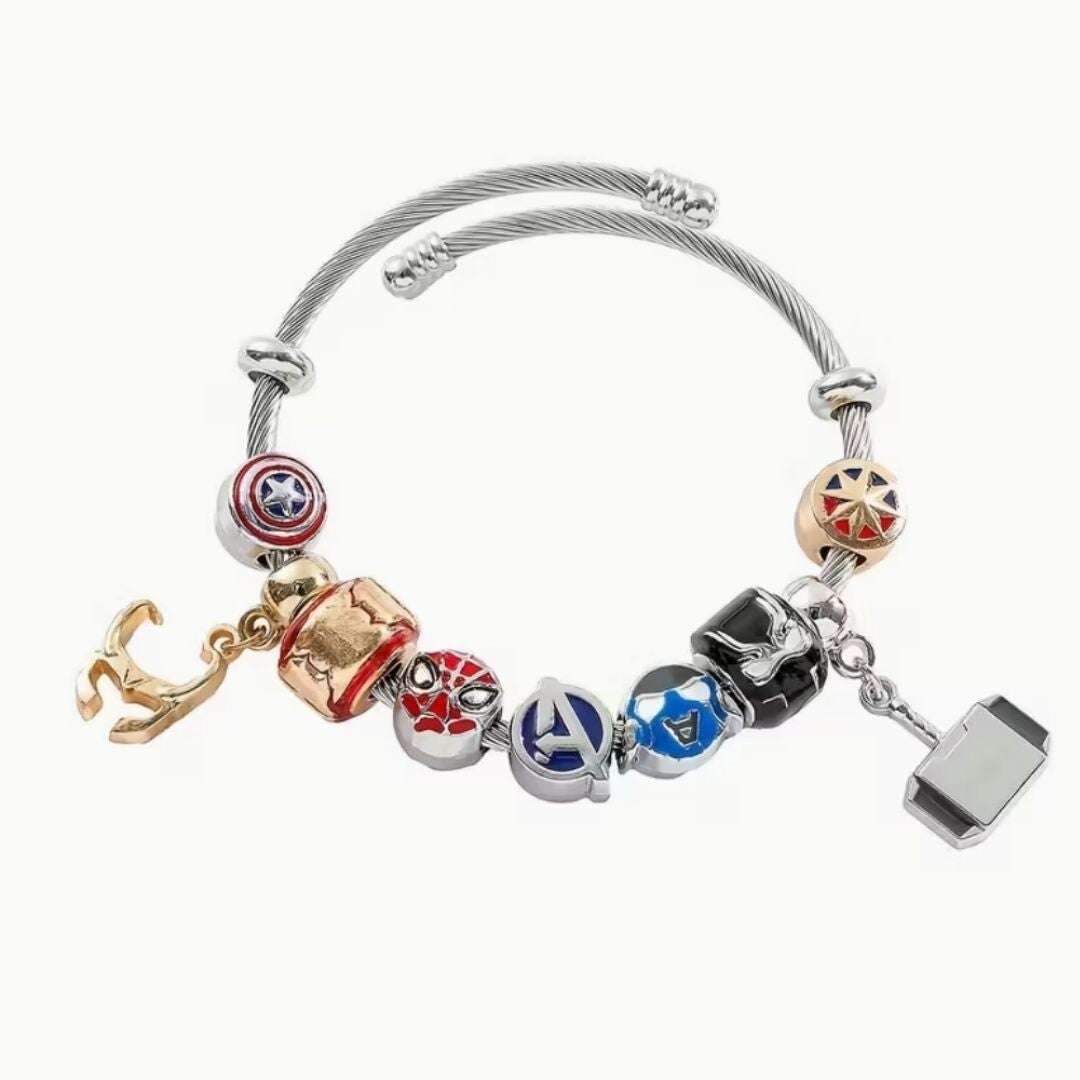 Brazaletes charms Superhéroes