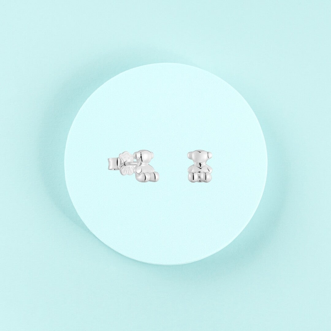 Pendientes  oso minimalistas S925