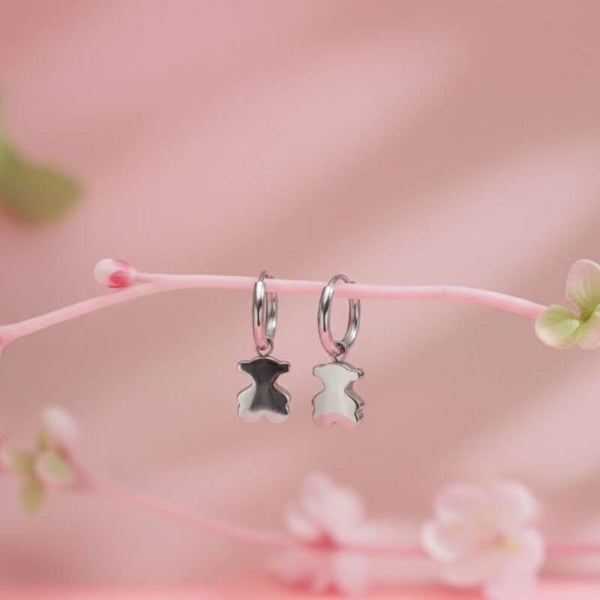 Pendientes argollas oso globo