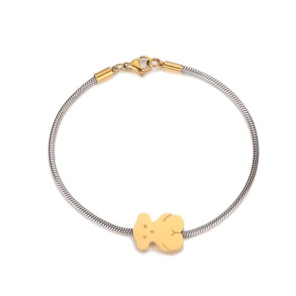 Pulsera oso dorado