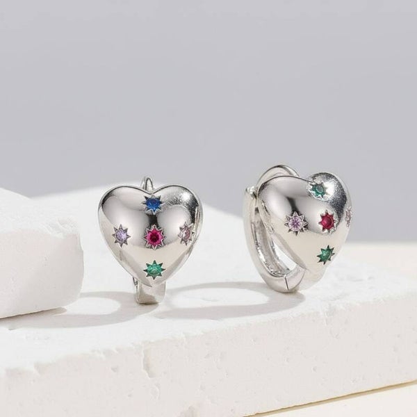 Pendintes corazon con zirconias