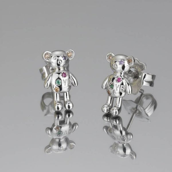 Pendientes oso love con destellos
