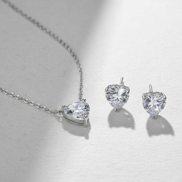 Conjunto corazón de cristal austriaco