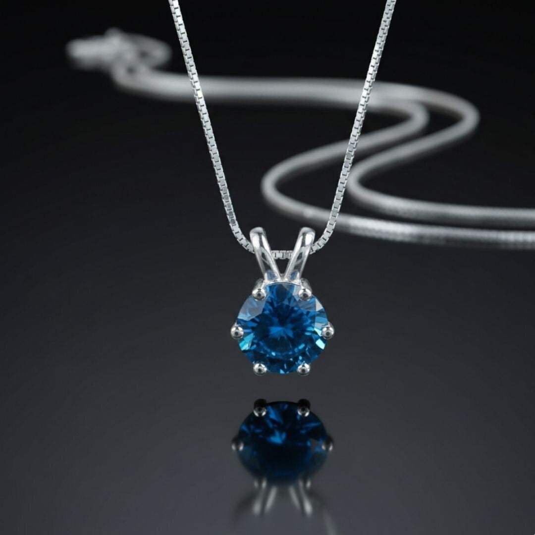 Collar cristal austriaco azul