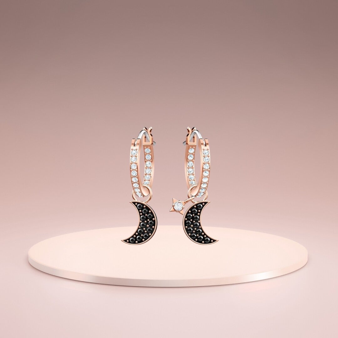 Pendientes aros de luna