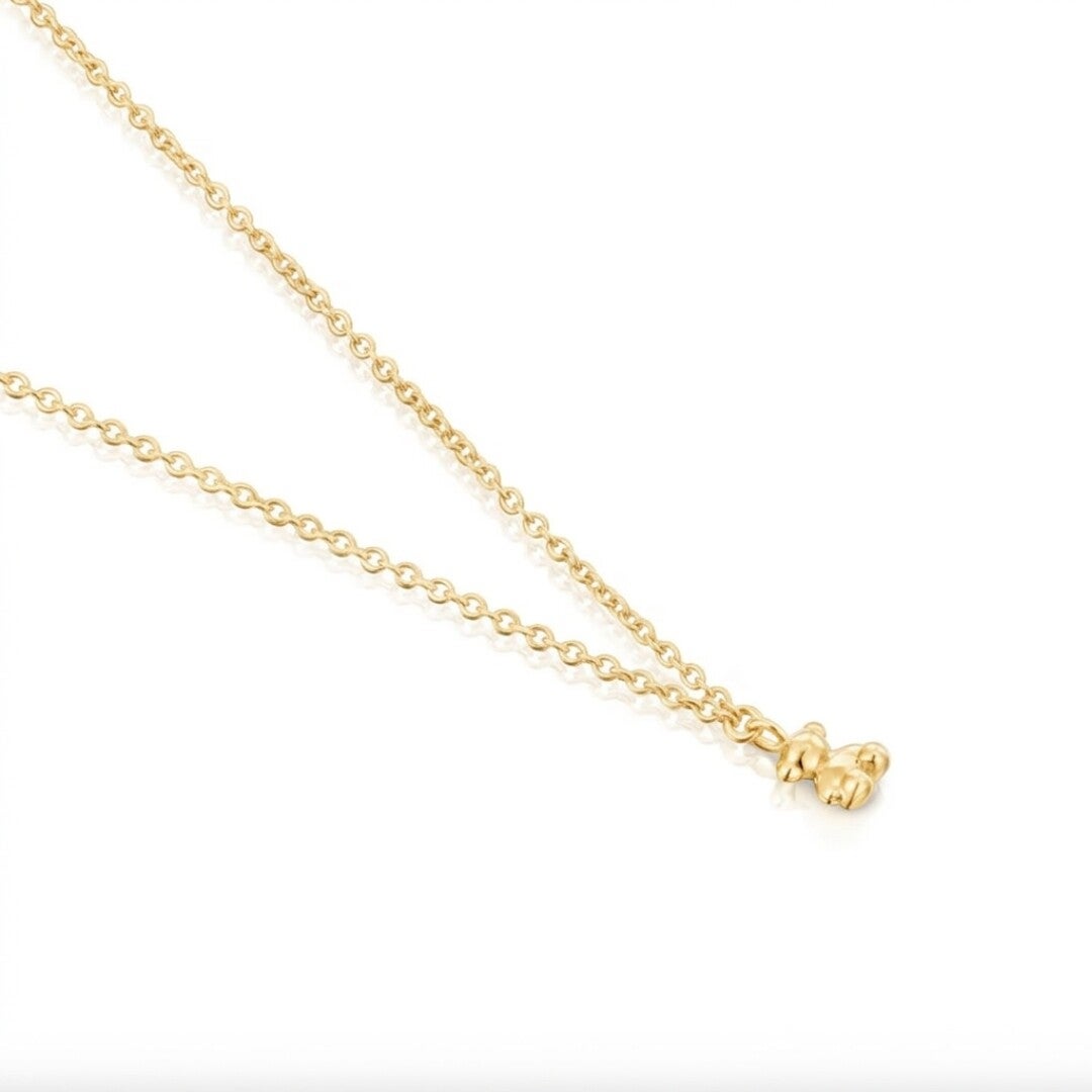 Collar oso lindo dorado