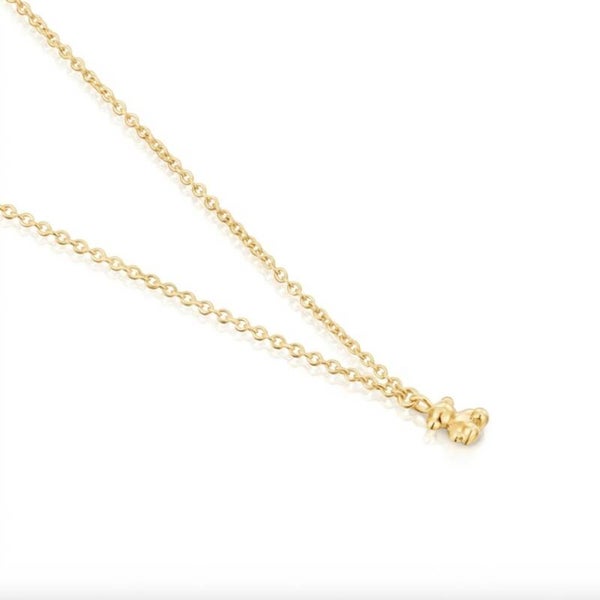 Collar oso lindo dorado