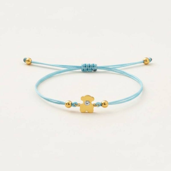 Pulsera ajustable oso azul.