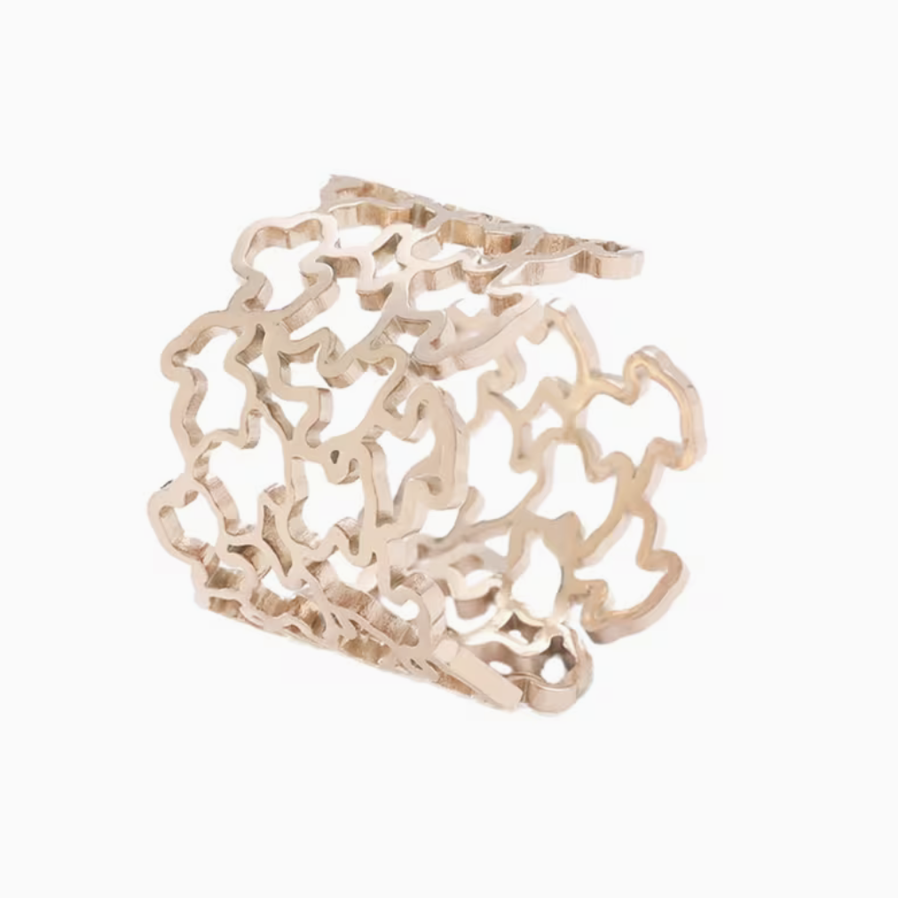Anillo oso rosa