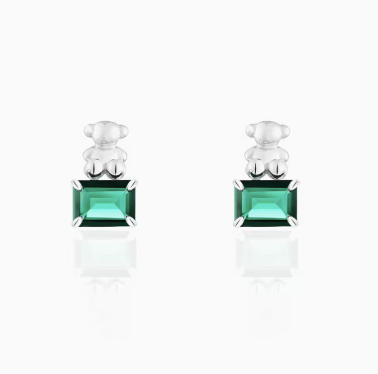 Conjunto  piedra verde oso 3D