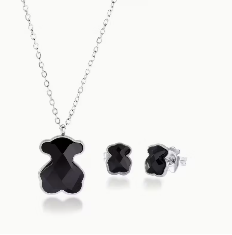 Pendientes oso negro