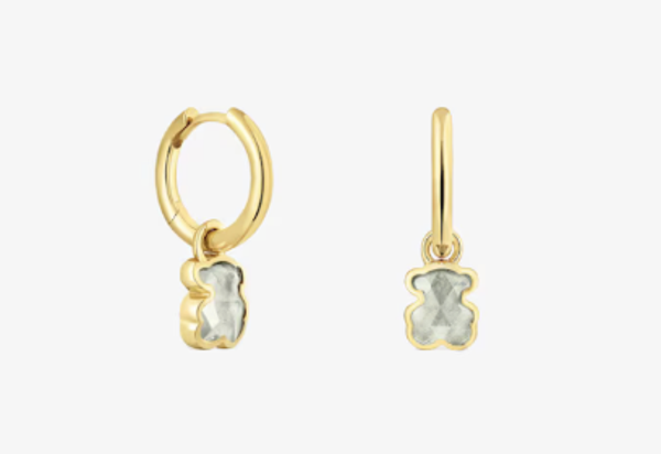 Pendientes Oso color gris