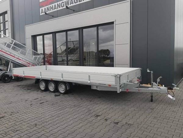 TEMARED Plateauwagen 590x211 3500KG Tridem ALU bodem