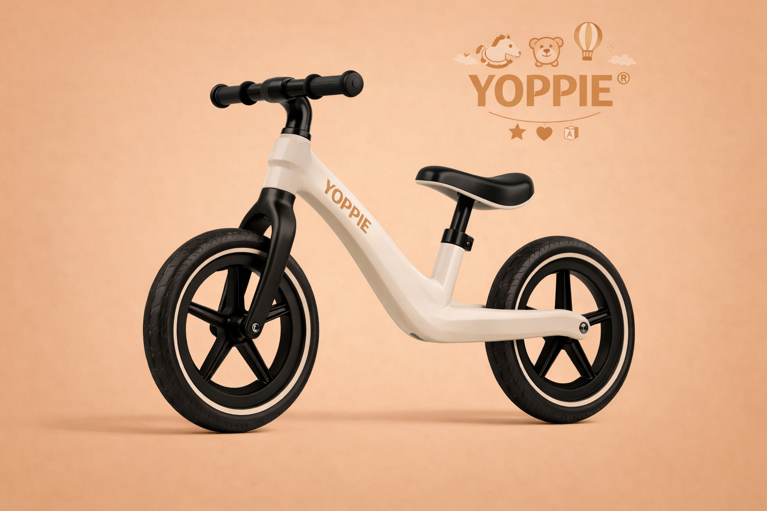 YOPPIE® Loopfiets wit