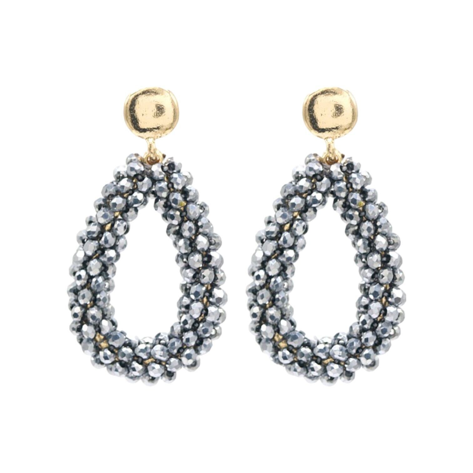 Oorhangers Glaskraal | zilver