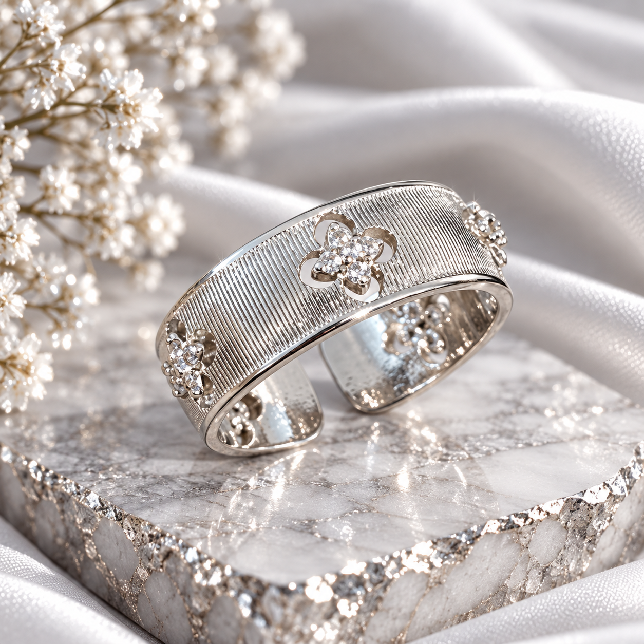 Silver Bloom Ring