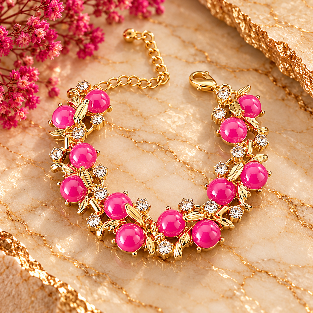 Fuchsia Glam Armband