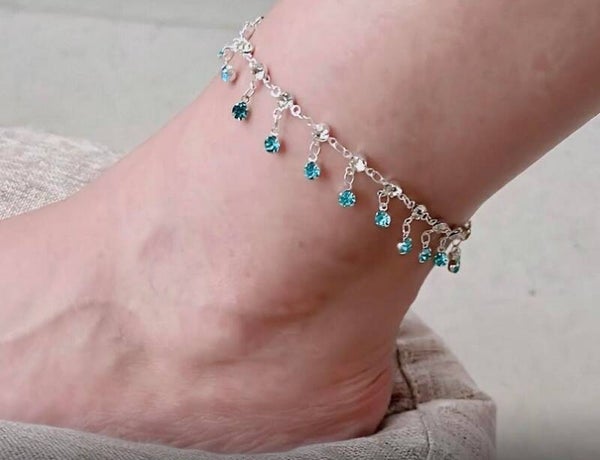 Anklet Silver Turquoise