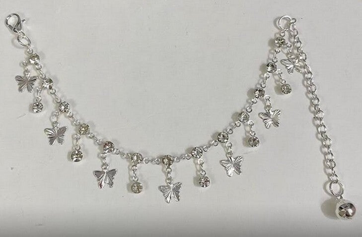 Anklet Silver Butterlfy