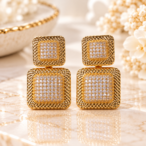 Golden Glam Oorbellen