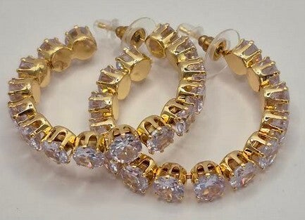 Tiffie Diamond Hoops