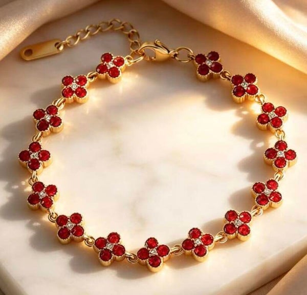 Ruby Bloom Armband