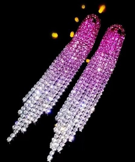 Oorbellen Purple Diamond