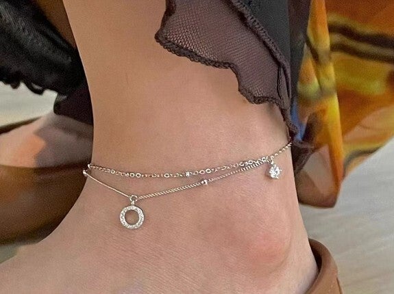 Anklet Silver Round