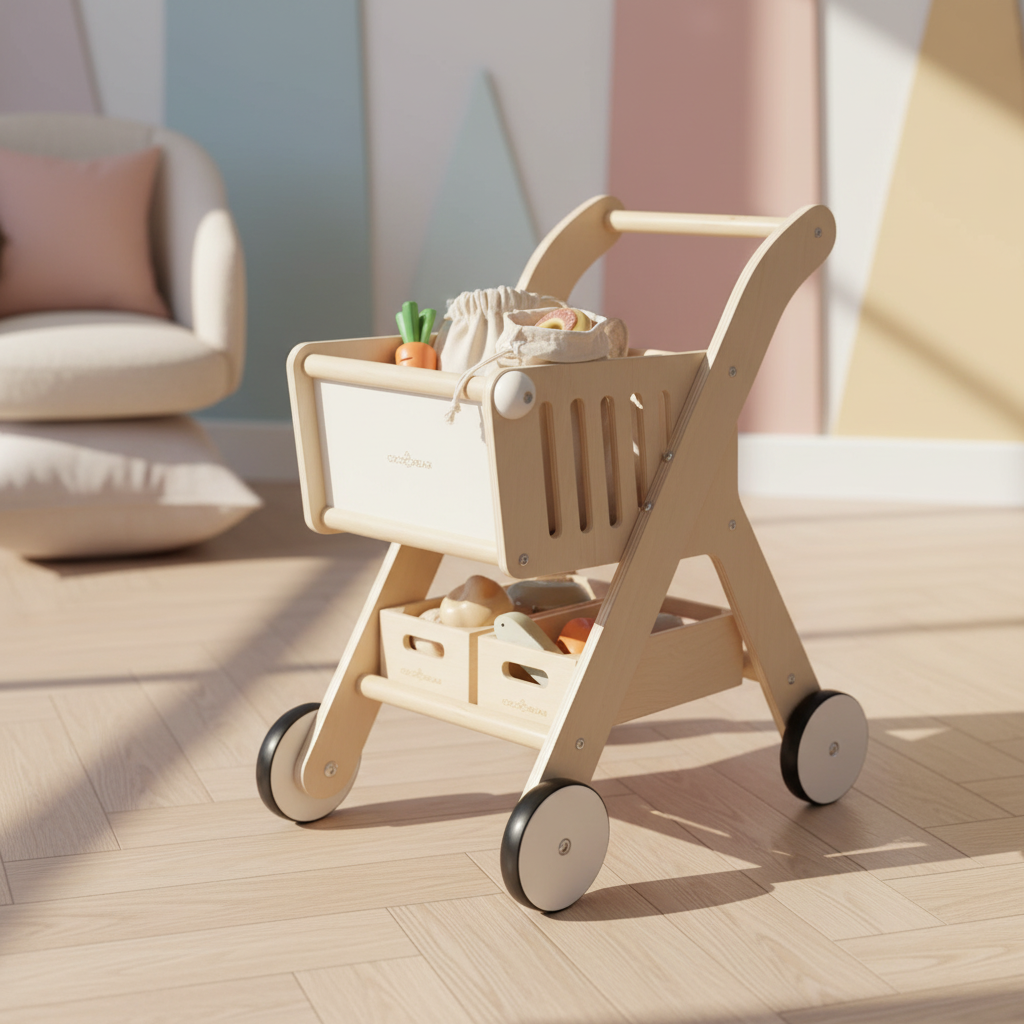 Wooden Shopping Cart