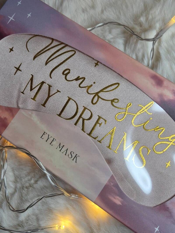 Slaapmasker satijn Manifesting My dreams