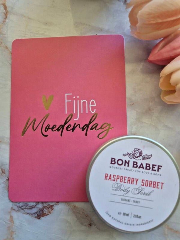 Klein cadeautje - Geurkaarsje BonBabef & Kaart