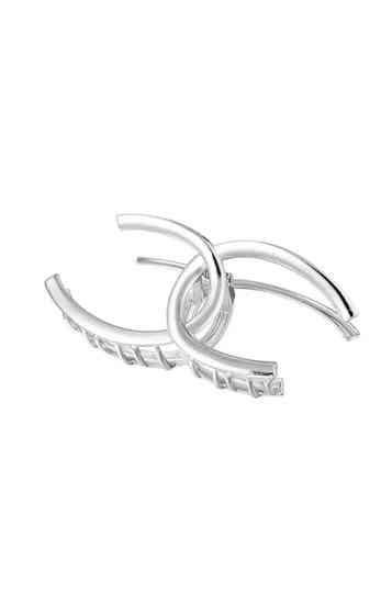Haarklem dubbel C zilver