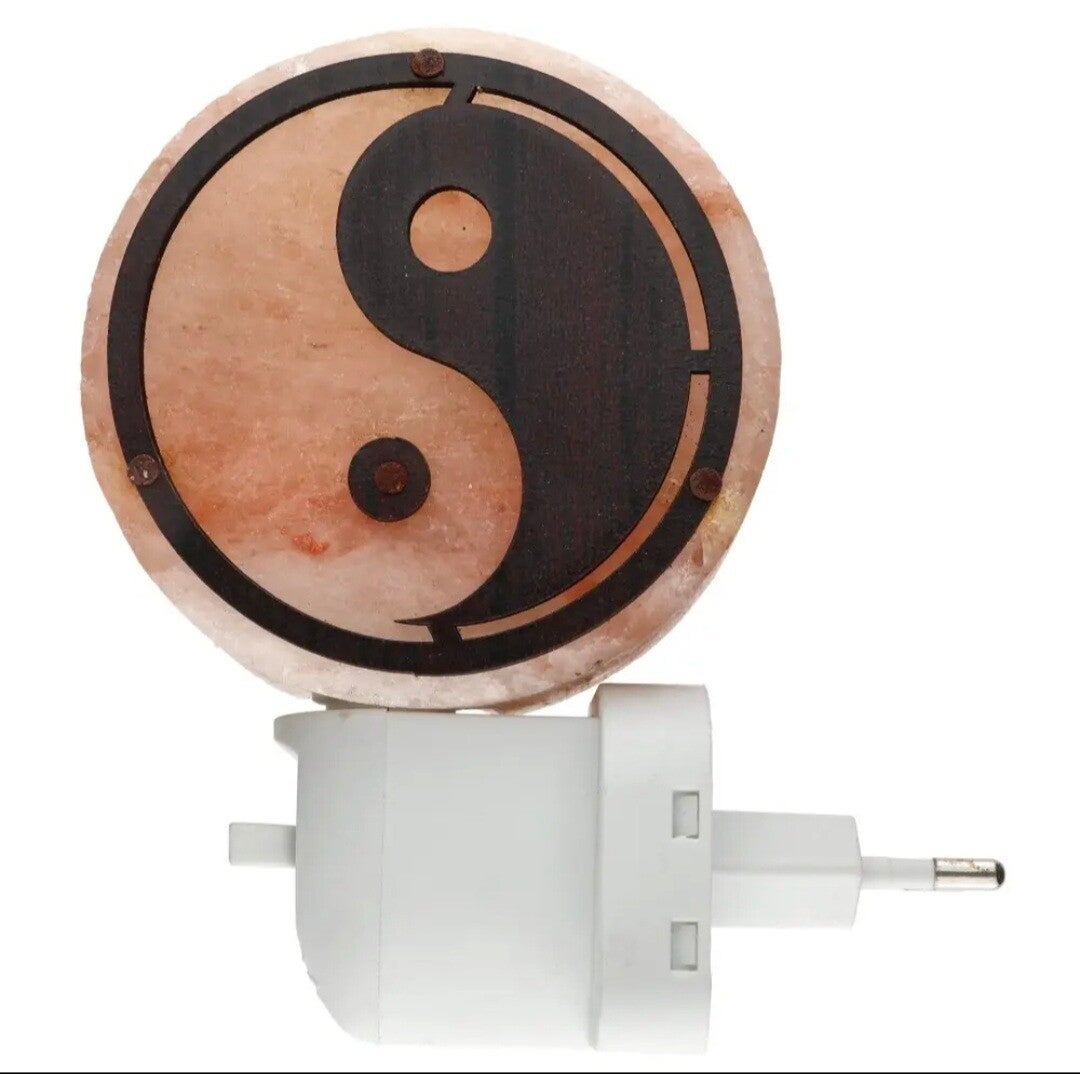 Yin Yang Himalaya Zoutlamp met stekker en aan/uit knopje