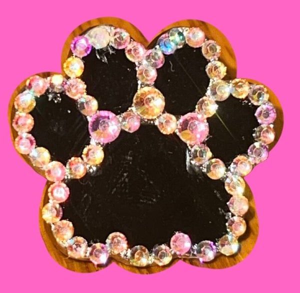 Rhinestone Paw Print Pin