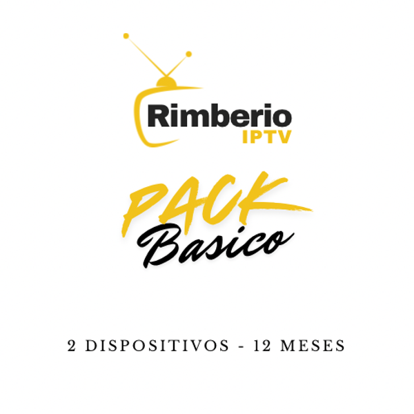 IPTV PAQUETE BÁSICO - 12 MESES - 2 DISPOSITIVOS