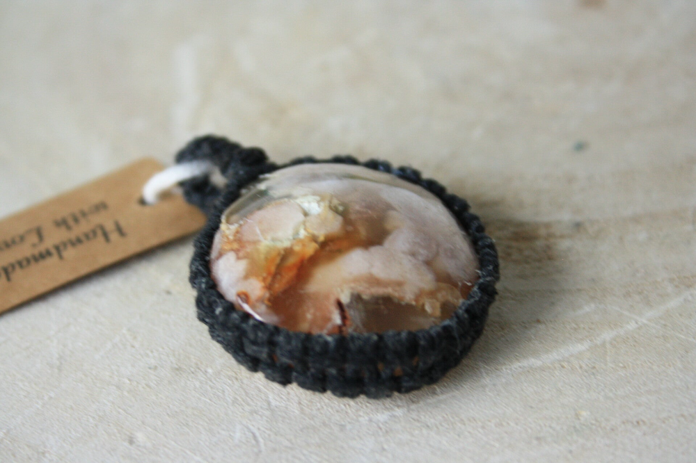 Macramé Hanger Bloemagaat - Zwart1