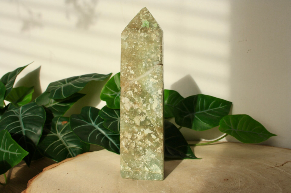 Amazoniet met Kwarts Toren (17,5 cm)