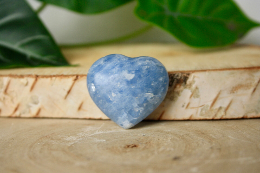 Blauwe Calciet Hart - Klein